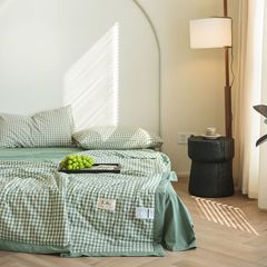 4Pcs Japan Linen |  New Colection Bedsets Summer Blanket 230*200 Drap Freesize | ID jp025020