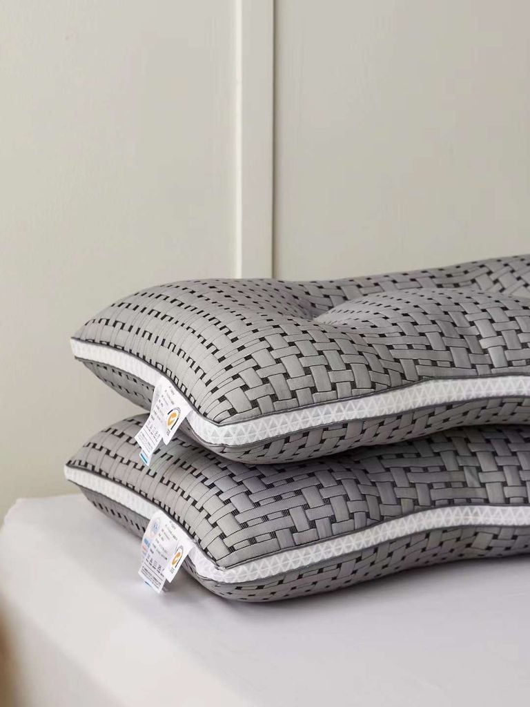 RUỘT GỐI MATXA DỆT KIM ĐAN TRE THIẾT KẾ CÔNG THÁI HỌC ĐỊNH HÌNH CHỐNG MỎI VAI GÁY SIZE 48*74CM