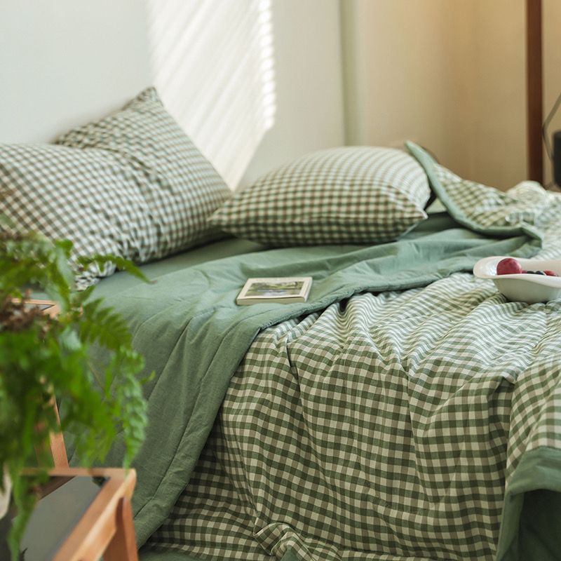 4Pcs Japan Linen |  New Colection Bedsets Summer Blanket 230*200 Drap Freesize | ID jp025020