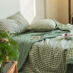 4Pcs Japan Linen |  New Colection Bedsets Summer Blanket 230*200 Drap Freesize | ID jp025020