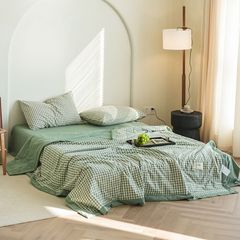 4Pcs Japan Linen |  New Colection Bedsets Summer Blanket 230*200 Drap Freesize | ID jp025020