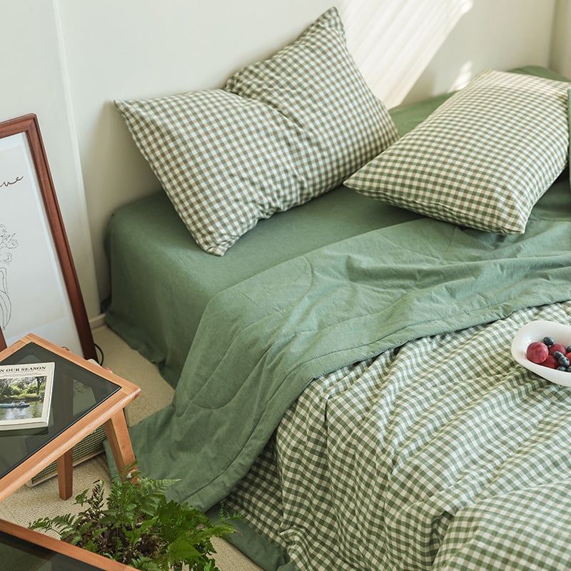 4Pcs Japan Linen |  New Colection Bedsets Summer Blanket 230*200 Drap Freesize | ID jp025020