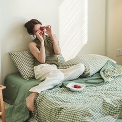 4Pcs Japan Linen |  New Colection Bedsets Summer Blanket 230*200 Drap Freesize | ID jp025020