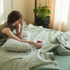 4Pcs Japan Linen |  New Colection Bedsets Summer Blanket 230*200 Drap Freesize | ID jp025020