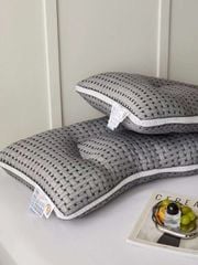 RUỘT GỐI MATXA DỆT KIM ĐAN TRE THIẾT KẾ CÔNG THÁI HỌC ĐỊNH HÌNH CHỐNG MỎI VAI GÁY SIZE 48*74CM