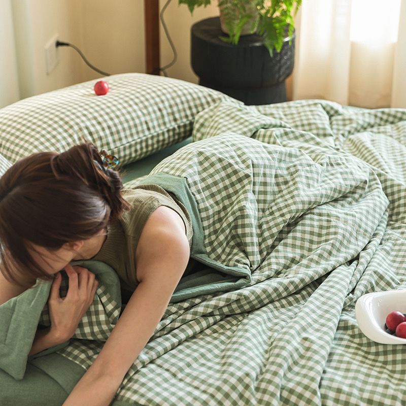 4Pcs Japan Linen |  New Colection Bedsets Summer Blanket 230*200 Drap Freesize | ID jp025020