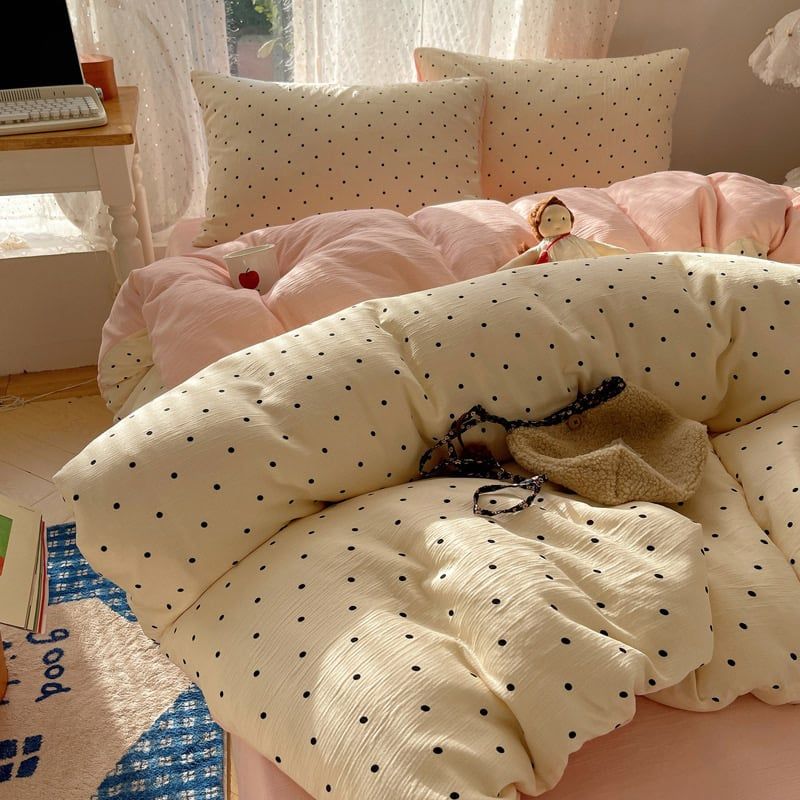 4Pcs Cotton Muslin Triple Layer | Set Cotton Linen 3 Lớp Bed Set | ID 4PCSGACCT19