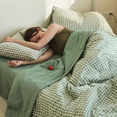 4Pcs Japan Linen |  New Colection Bedsets Summer Blanket 230*200 Drap Freesize | ID jp025020