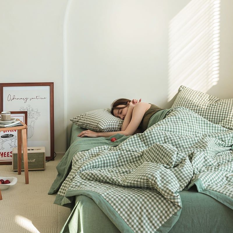 4Pcs Japan Linen |  New Colection Bedsets Summer Blanket 230*200 Drap Freesize | ID jp025020