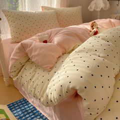 4Pcs Cotton Muslin Triple Layer | Set Cotton Linen 3 Lớp Bed Set | ID 4PCSGACCT19