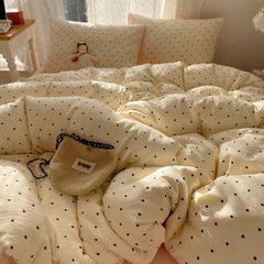 4Pcs Cotton Muslin Triple Layer | Set Cotton Linen 3 Lớp Bed Set | ID 4PCSGACCT19