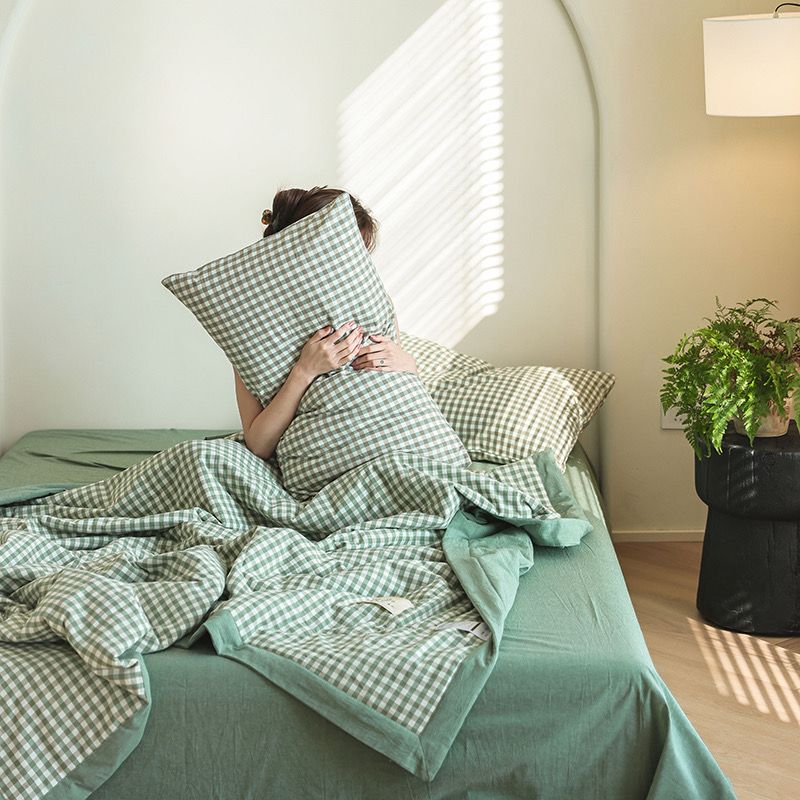 4Pcs Japan Linen |  New Colection Bedsets Summer Blanket 230*200 Drap Freesize | ID jp025020