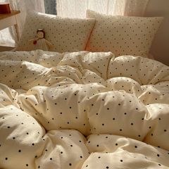 4Pcs Cotton Muslin Triple Layer | Set Cotton Linen 3 Lớp Bed Set | ID 4PCSGACCT19