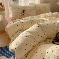 4Pcs Cotton Muslin Triple Layer | Set Cotton Linen 3 Lớp Bed Set | ID 4PCSGACCT19