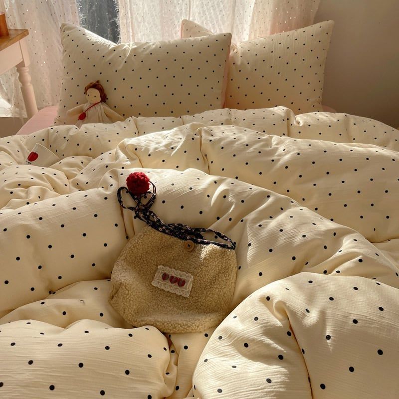 4Pcs Cotton Muslin Triple Layer | Set Cotton Linen 3 Lớp Bed Set | ID 4PCSGACCT19