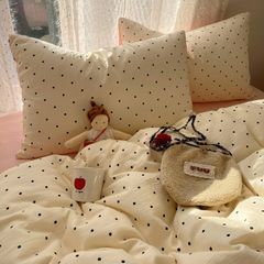 4Pcs Cotton Muslin Triple Layer | Set Cotton Linen 3 Lớp Bed Set | ID 4PCSGACCT19