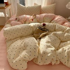 4Pcs Cotton Muslin Triple Layer | Set Cotton Linen 3 Lớp Bed Set | ID 4PCSGACCT19