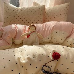 4Pcs Cotton Muslin Triple Layer | Set Cotton Linen 3 Lớp Bed Set | ID 4PCSGACCT19