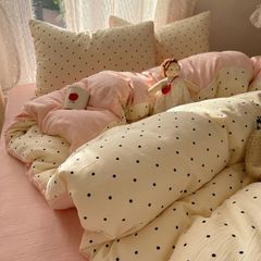 4Pcs Cotton Muslin Triple Layer | Set Cotton Linen 3 Lớp Bed Set | ID 4PCSGACCT19