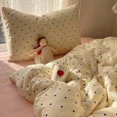 4Pcs Cotton Muslin Triple Layer | Set Cotton Linen 3 Lớp Bed Set | ID 4PCSGACCT19