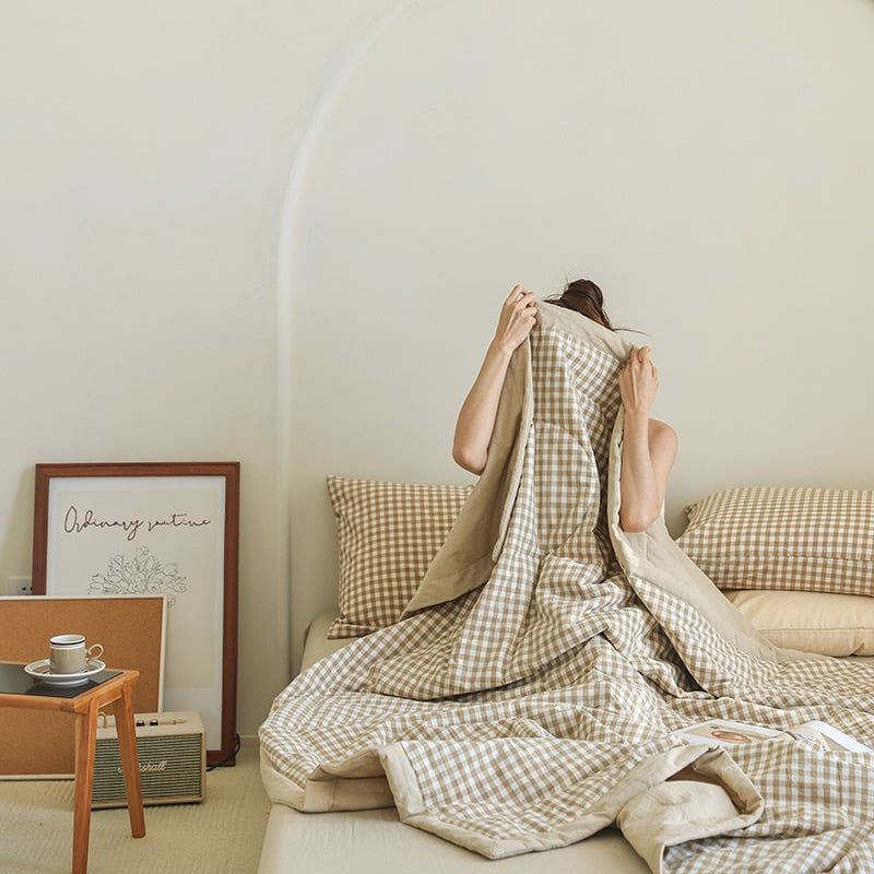 4Pcs Japan Linen |  New Colection Bedsets Summer Blanket 230*200 Drap Freesize | ID jp025021