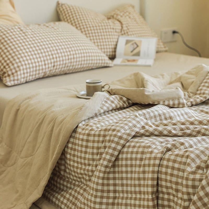 4Pcs Japan Linen |  New Colection Bedsets Summer Blanket 230*200 Drap Freesize | ID jp025021