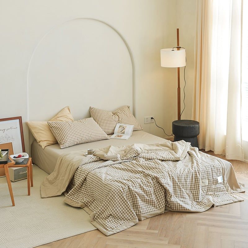 4Pcs Japan Linen |  New Colection Bedsets Summer Blanket 230*200 Drap Freesize | ID jp025021