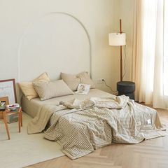 4Pcs Japan Linen |  New Colection Bedsets Summer Blanket 230*200 Drap Freesize | ID jp025021