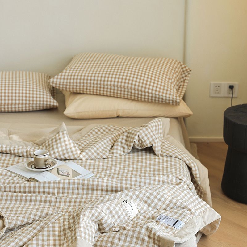 4Pcs Japan Linen |  New Colection Bedsets Summer Blanket 230*200 Drap Freesize | ID jp025021