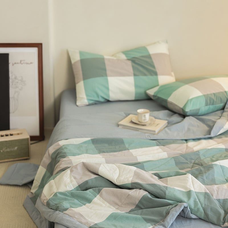 4Pcs Japan Linen |  New Colection Bedsets Summer Blanket 230*200 Drap Freesize | ID jp025022