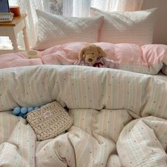 4Pcs Cotton Muslin Triple Layer | Set Cotton Linen 3 Lớp Bed Set | ID 4PCSGACCT18