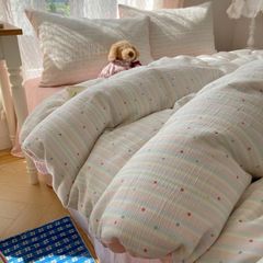 4Pcs Cotton Muslin Triple Layer | Set Cotton Linen 3 Lớp Bed Set | ID 4PCSGACCT18