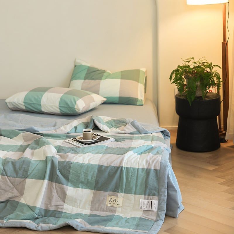 4Pcs Japan Linen |  New Colection Bedsets Summer Blanket 230*200 Drap Freesize | ID jp025022