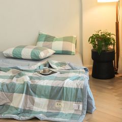 4Pcs Japan Linen |  New Colection Bedsets Summer Blanket 230*200 Drap Freesize | ID jp025022
