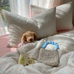 4Pcs Cotton Muslin Triple Layer | Set Cotton Linen 3 Lớp Bed Set | ID 4PCSGACCT18