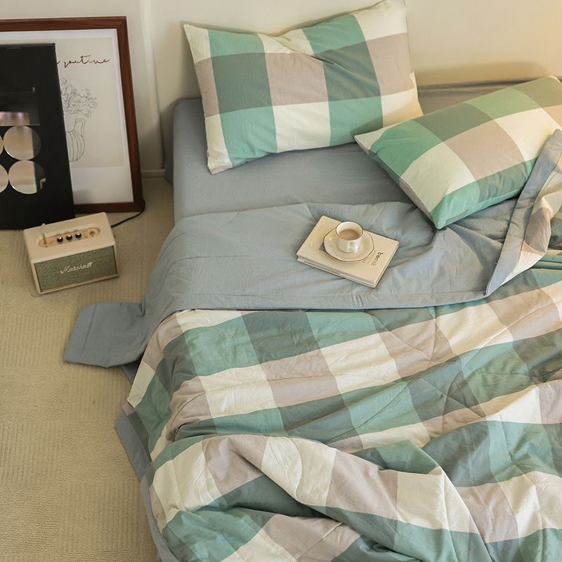 4Pcs Japan Linen |  New Colection Bedsets Summer Blanket 230*200 Drap Freesize | ID jp025022