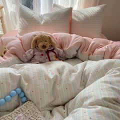 4Pcs Cotton Muslin Triple Layer | Set Cotton Linen 3 Lớp Bed Set | ID 4PCSGACCT18