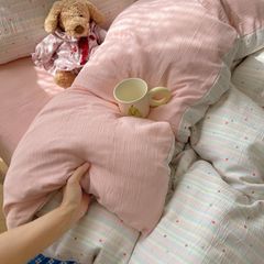 4Pcs Cotton Muslin Triple Layer | Set Cotton Linen 3 Lớp Bed Set | ID 4PCSGACCT18