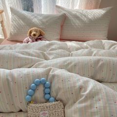 4Pcs Cotton Muslin Triple Layer | Set Cotton Linen 3 Lớp Bed Set | ID 4PCSGACCT18