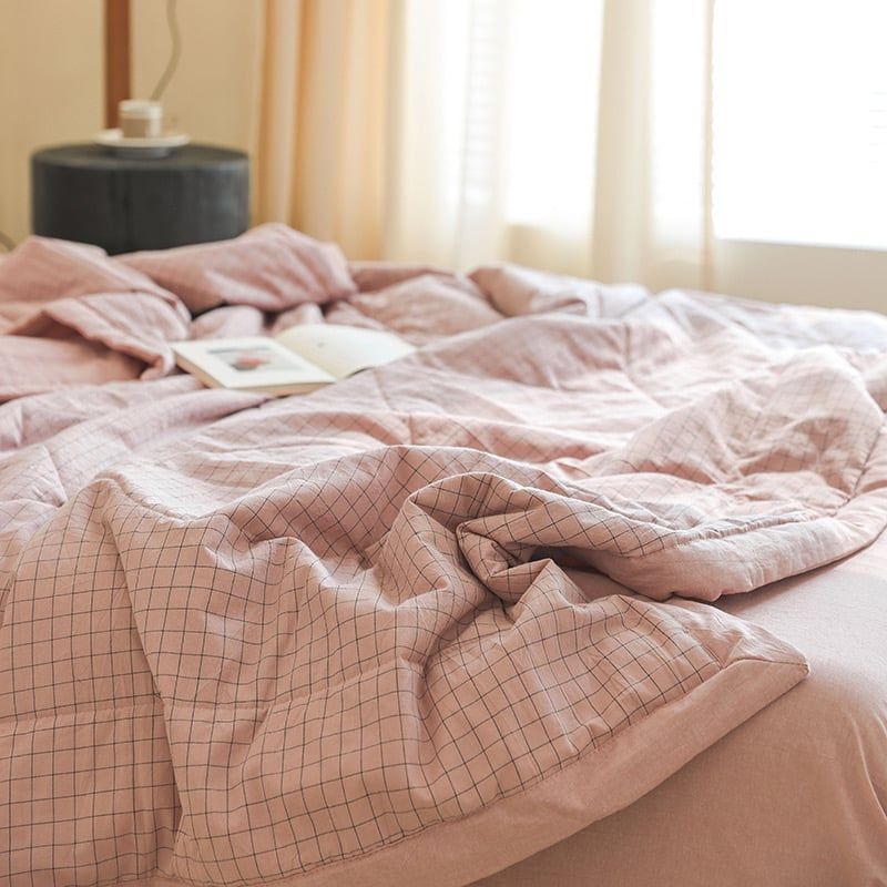 4Pcs Japan Linen |  New Colection Bedsets Summer Blanket 230*200 Drap Freesize | ID jp025023