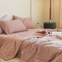 4Pcs Japan Linen |  New Colection Bedsets Summer Blanket 230*200 Drap Freesize | ID jp025023