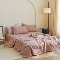 4Pcs Japan Linen |  New Colection Bedsets Summer Blanket 230*200 Drap Freesize | ID jp025023