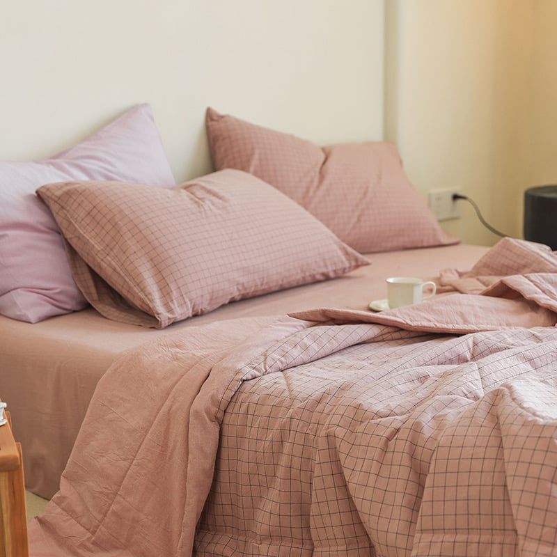 4Pcs Japan Linen |  New Colection Bedsets Summer Blanket 230*200 Drap Freesize | ID jp025023