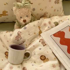 4Pcs Cotton Muslin Triple Layer | Set Cotton Linen 3 Lớp Bed Set | ID 4PCSGACCT17