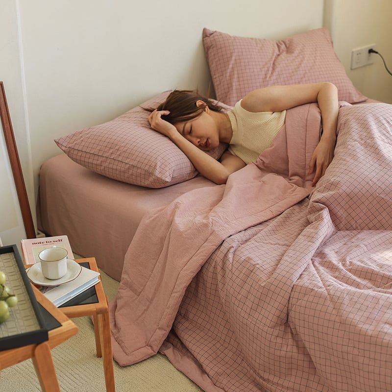 4Pcs Japan Linen |  New Colection Bedsets Summer Blanket 230*200 Drap Freesize | ID jp025023