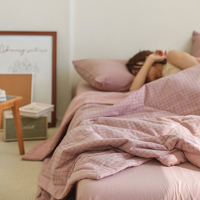 4Pcs Japan Linen |  New Colection Bedsets Summer Blanket 230*200 Drap Freesize | ID jp025023