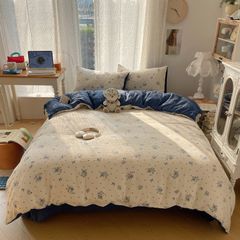 4Pcs Cotton Muslin Triple Layer | Set Cotton Linen 3 Lớp Bed Set | ID 4PCSGACCT16