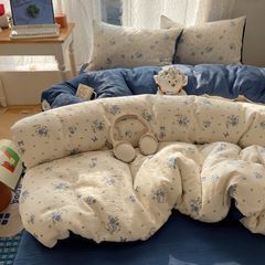 4Pcs Cotton Muslin Triple Layer | Set Cotton Linen 3 Lớp Bed Set | ID 4PCSGACCT16
