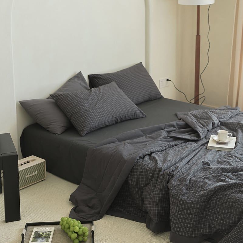4Pcs Japan Linen |  New Colection Bedsets Summer Blanket 230*200 Drap Freesize | ID jp025024