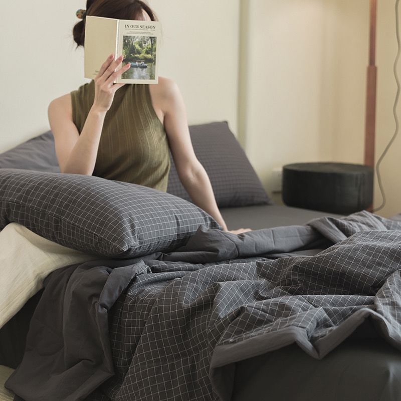 4Pcs Japan Linen |  New Colection Bedsets Summer Blanket 230*200 Drap Freesize | ID jp025024